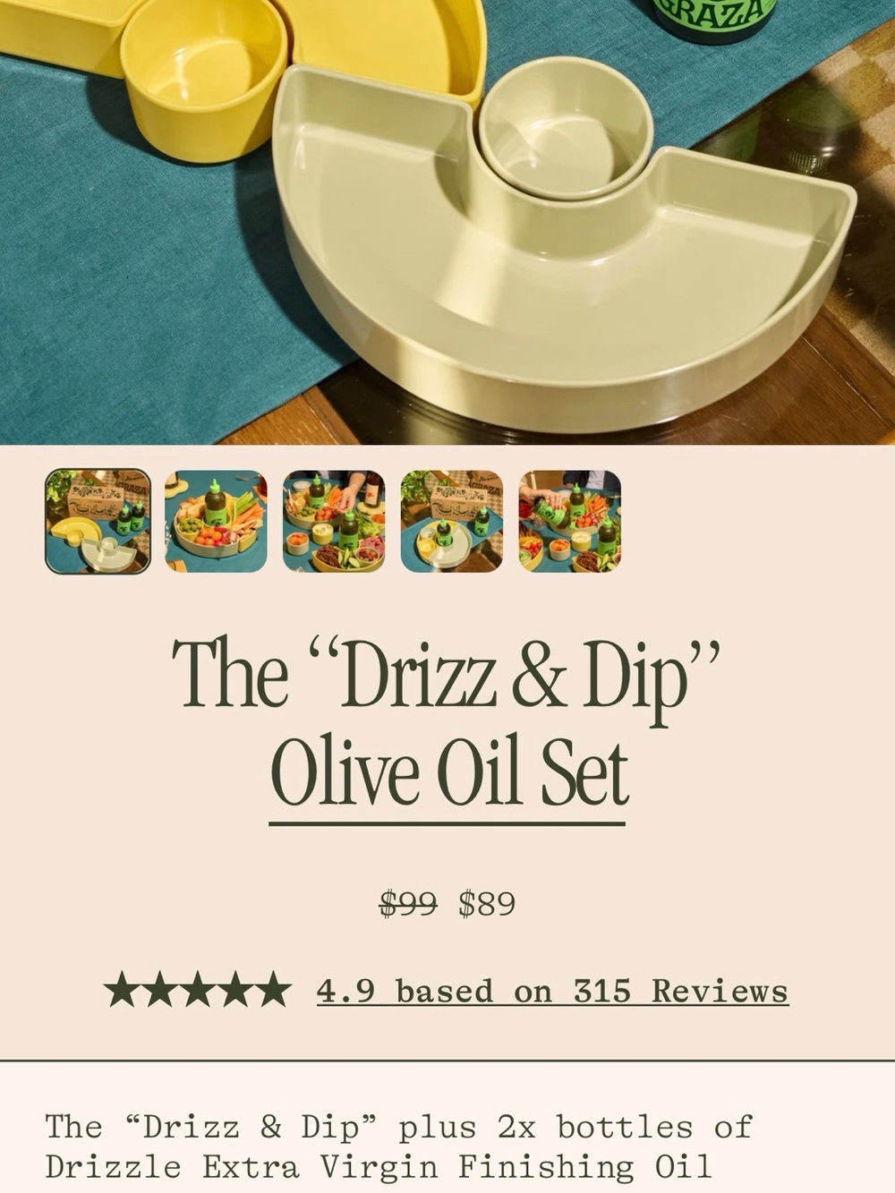 Sold Out Drizz and Drip Olive Oil Set